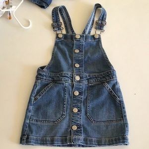 Denim Button Down Overall jumper dress bundle